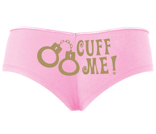 Cuff Me - Cute Handcuff Design - Pink Boyshort
