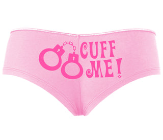 Cuff Me - Cute Handcuff Design - Pink Boyshort