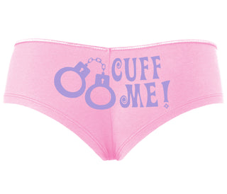 Cuff Me - Cute Handcuff Design - Pink Boyshort