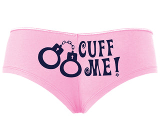Cuff Me - Cute Handcuff Design - Pink Boyshort