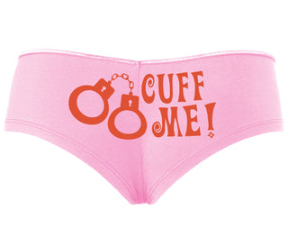 Cuff Me - Cute Handcuff Design - Pink Boyshort