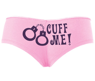 Cuff Me - Cute Handcuff Design - Pink Boyshort