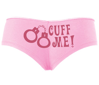 Cuff Me - Cute Handcuff Design - Pink Boyshort