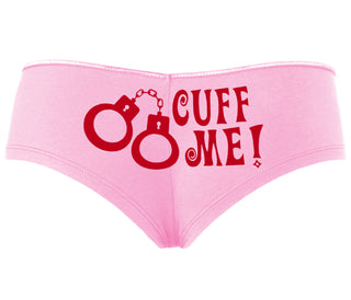 Cuff Me - Cute Handcuff Design - Pink Boyshort