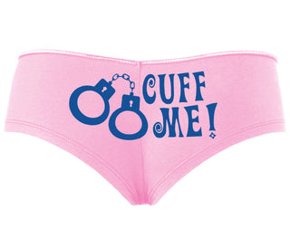 Cuff Me - Cute Handcuff Design - Pink Boyshort