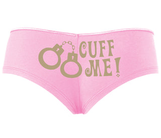Cuff Me - Cute Handcuff Design - Pink Boyshort