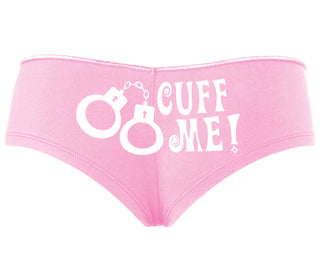 Cuff Me - Cute Handcuff Design - Pink Boyshort