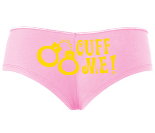 Cuff Me - Cute Handcuff Design - Pink Boyshort