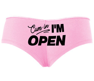 Cum In I'm Open - Pink Boyshort