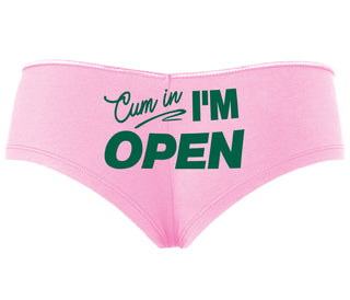 Cum In I'm Open - Pink Boyshort