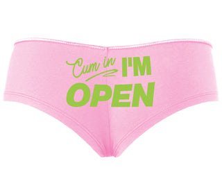 Cum In I'm Open - Pink Boyshort