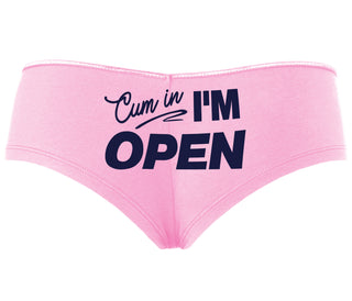 Cum In I'm Open - Pink Boyshort