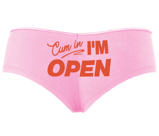 Cum In I'm Open - Pink Boyshort