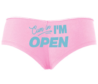 Cum In I'm Open - Pink Boyshort