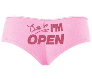Cum In I'm Open - Pink Boyshort
