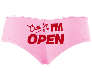 Cum In I'm Open - Pink Boyshort