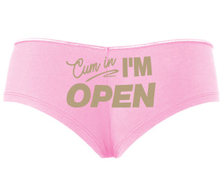 Cum In I'm Open - Pink Boyshort