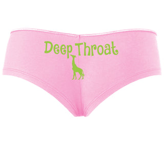 Deepthroat - Funny Giraffe Logo - Pink Boyshort