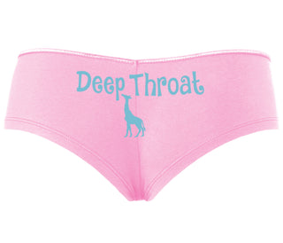 Deepthroat - Funny Giraffe Logo - Pink Boyshort