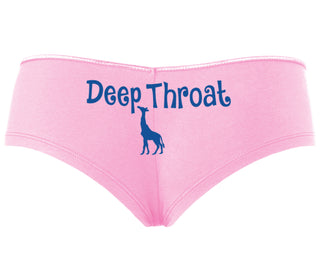 Deepthroat - Funny Giraffe Logo - Pink Boyshort