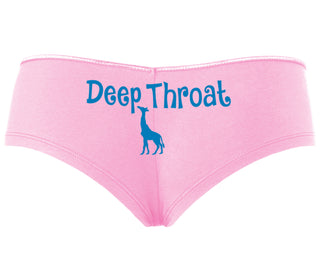 Deepthroat - Funny Giraffe Logo - Pink Boyshort