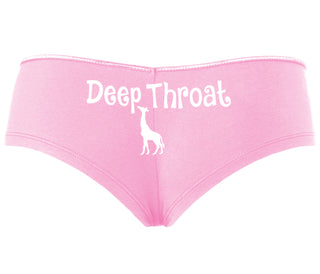 Deepthroat - Funny Giraffe Logo - Pink Boyshort