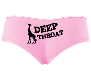 Deep throat - Giraffe Funny Logo - Pink Boyshort