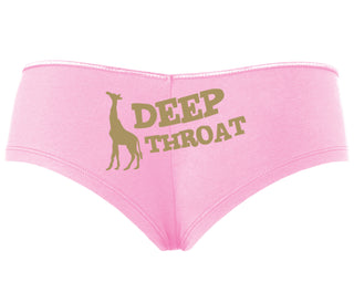 Deep throat - Giraffe Funny Logo - Pink Boyshort