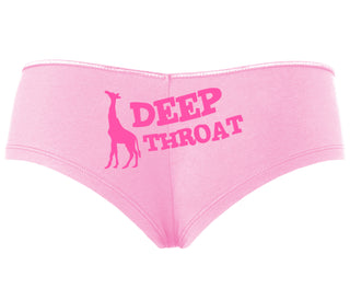 Deep throat - Giraffe Funny Logo - Pink Boyshort
