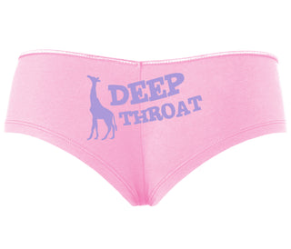Deep throat - Giraffe Funny Logo - Pink Boyshort