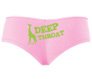 Deep throat - Giraffe Funny Logo - Pink Boyshort