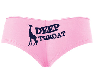 Deep throat - Giraffe Funny Logo - Pink Boyshort
