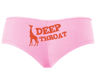 Deep throat - Giraffe Funny Logo - Pink Boyshort