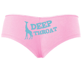Deep throat - Giraffe Funny Logo - Pink Boyshort