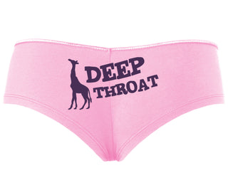 Deep throat - Giraffe Funny Logo - Pink Boyshort