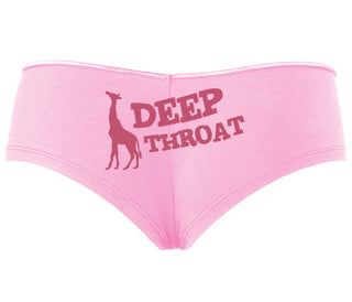 Deep throat - Giraffe Funny Logo - Pink Boyshort