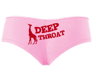 Deep throat - Giraffe Funny Logo - Pink Boyshort