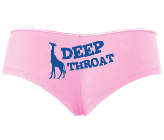 Deep throat - Giraffe Funny Logo - Pink Boyshort