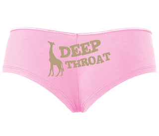 Deep throat - Giraffe Funny Logo - Pink Boyshort