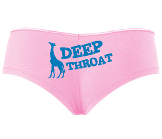 Deep throat - Giraffe Funny Logo - Pink Boyshort