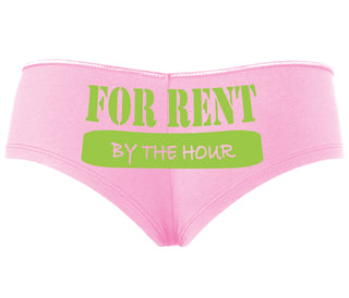 For Rent By The Hour - Pink Boyshort