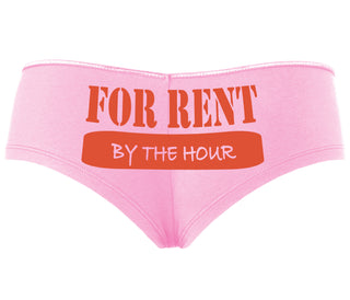 For Rent By The Hour - Pink Boyshort