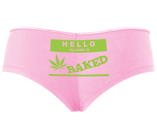 Hello My Name Is Baked - Pink Boyshort