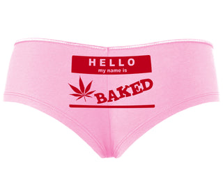 Hello My Name Is Baked - Pink Boyshort