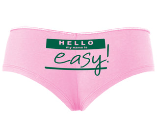 Hello My Name Is Easy - Pink Boyshort