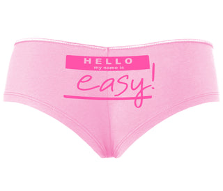 Hello My Name Is Easy - Pink Boyshort