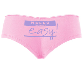 Hello My Name Is Easy - Pink Boyshort