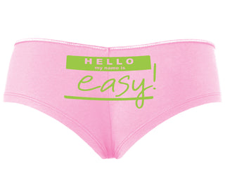Hello My Name Is Easy - Pink Boyshort