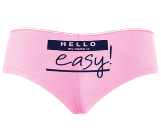 Hello My Name Is Easy - Pink Boyshort