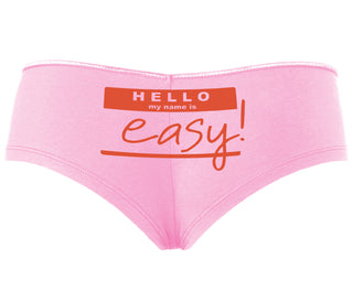 Hello My Name Is Easy - Pink Boyshort